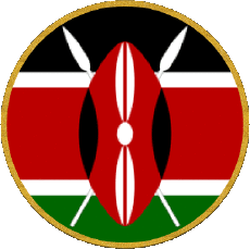 Bandiere Africa Kenia Tondo 