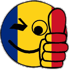 Drapeaux Europe Roumanie Smiley - OK 