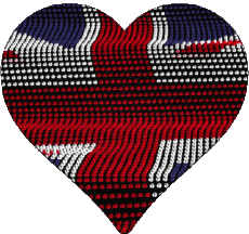 Drapeaux Europe Royaume Uni Coeur 