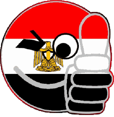 Drapeaux Afrique Egypte Smiley - OK 