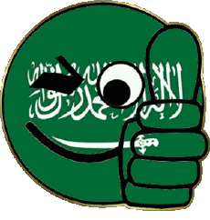 Fahnen Asien Saudi-Arabien Smiley - OK 