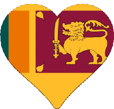 Flags Asia Sri Lanka Heart 