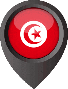Flags Africa Tunisia Location Pin 