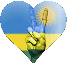 Bandiere Africa Ruanda Coeur 