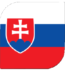 Bandiere Europa Slovacchia Quadrato 