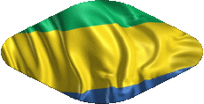 Drapeaux Afrique Gabon Ovale 02 