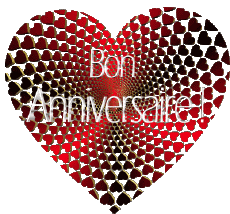 Messagi Francese Bon Anniversaire Coeur 006 