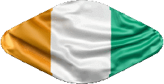 Drapeaux Afrique Côte d Ivoire Ovale 02 