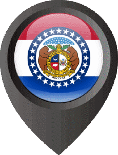 Fahnen Amerika U.S.A - States Missouri Standort-Pin 