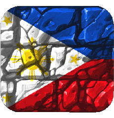 Drapeaux Asie Philippines Carré 