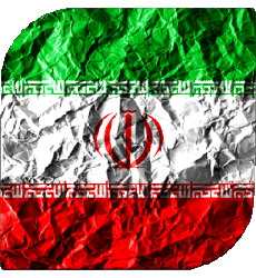 Drapeaux Asie Iran Carré 
