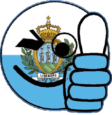 Fahnen Europa San Marino Smiley - OK 