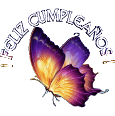 Mensajes Español Feliz Cumpleaños Mariposas 001 