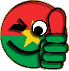 Drapeaux Afrique Burkina Faso Smiley - OK 