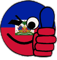 Banderas América Haití Smiley - OK 