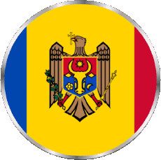 Flags Europe Moldova Round 