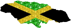 Flags America Jamaica Map 