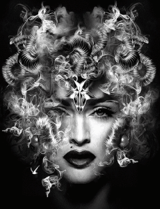 Humor - Fun GIF Artista George RedHawk - Noir et blanc 