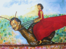 Umorismo -  Fun Morphing - Sembra Artisti pittori ricreazioni d'arte covid contenimento Getty sfida - Salvador Dalí 