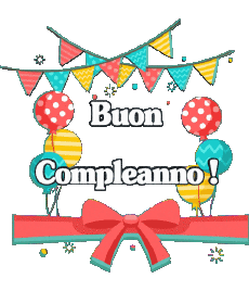 Messages Italien Buon Compleanno Palloncini - Coriandoli 006 
