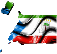 Drapeaux Afrique Guinée Equatorial Carte 