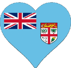 Fahnen Ozeanien Fidschi Herz 