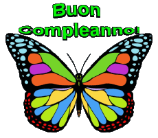 Messages Italian Buon Compleanno Farfalle 002 