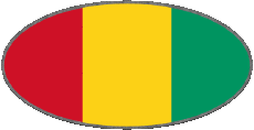 Drapeaux Afrique Guinée Ovale 01 