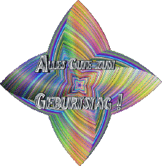 Messages Allemand Alles Gute zum Geburtstag Zusammenfassung - geometrisch Fond Transparent 018 