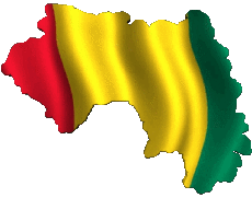 Fahnen Afrika Guinea Karte 