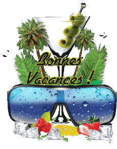 Mensajes Francés Bonnes Vacances Fondo transparente 20 