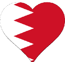 Fahnen Asien Bahrain Herz 