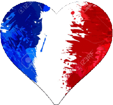 Bandiere Francia Nazionale Cuore 