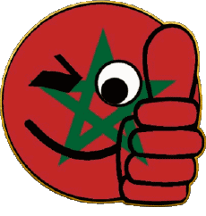Flags Africa Morocco Smiley - OK 