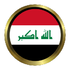 Fahnen Asien Irak Rund - Ringe 