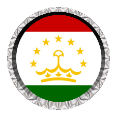 Drapeaux Asie Tadjikistan Rond - Anneaux 