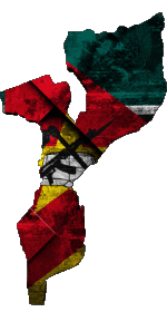 Flags Africa Mozambique Map 