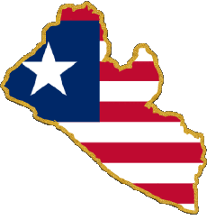 Bandiere Africa Liberia Carta Geografica 