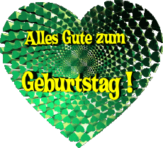 Mensajes Alemán Alles Gute zum Geburtstag Herz 009 