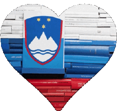 Fahnen Europa Slowenien Herz 