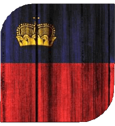 Bandiere Europa Liechtenstein Quadrato 