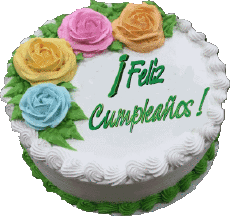 Mensajes Español Feliz Cumpleaños Pasteles 007 