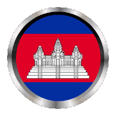 Bandiere Asia Cambogia Rotondo - Anelli 