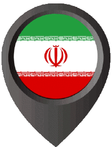 Banderas Asia Irán Marcador de ubicación 