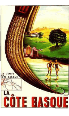 Humor -  Fun Retro Poster - Orte France Cote Basque 