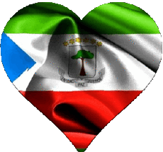 Fahnen Afrika Äquatorialguinea Herz 