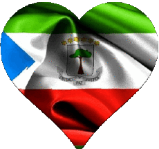 Flags Africa Equatorial Guinea Heart 