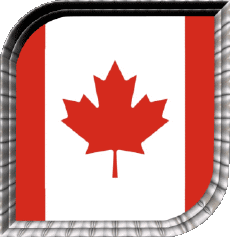 Drapeaux Amériques Canada Carré 