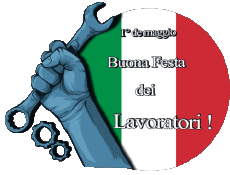 Mensajes Italiano 1° de Maggio Buona Festa dei Lavoratori -Italia 