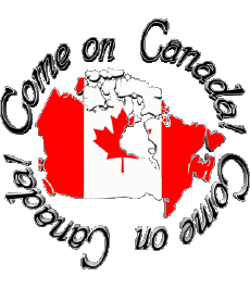 Mensajes Inglés Come on Canada Map - Flag 